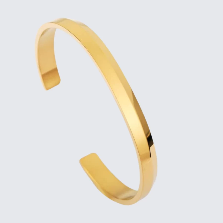LA ENVIRO Minimalist Gold Classic Bracelet - Elegant Simple Jewelry for Women