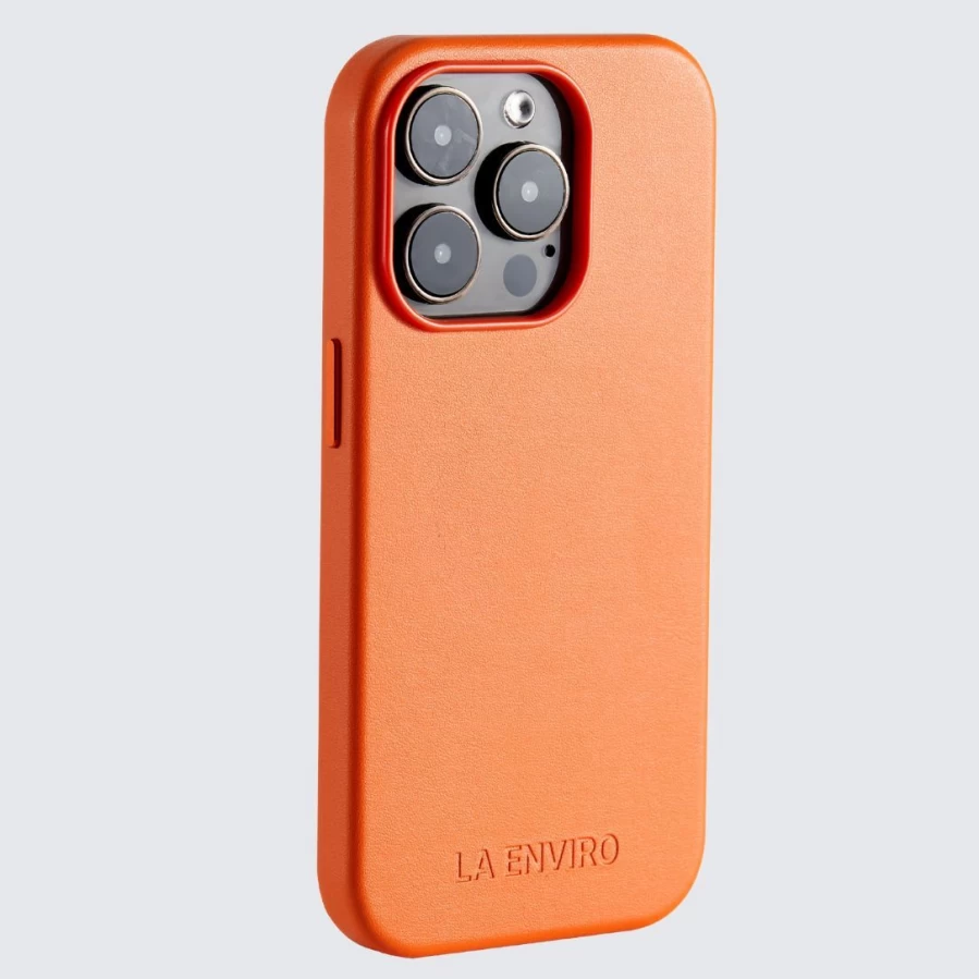 LA ENVIRO MagSafe Compatible iPhone 14 Pro Case - Shockproof Orange Protective Cover