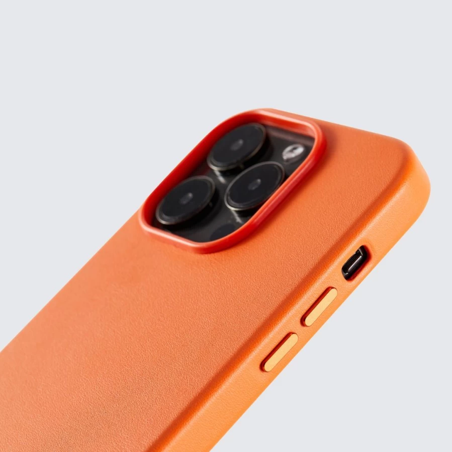 LA ENVIRO MagSafe Compatible iPhone 14 Pro Case - Shockproof Orange Protective Cover