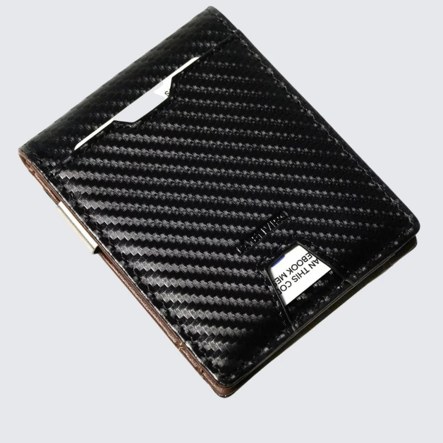 LA ENVIRO Yamba Genuine Leather Wallet for Men - Slim Bifold RFID Blocking (Black & Brown)