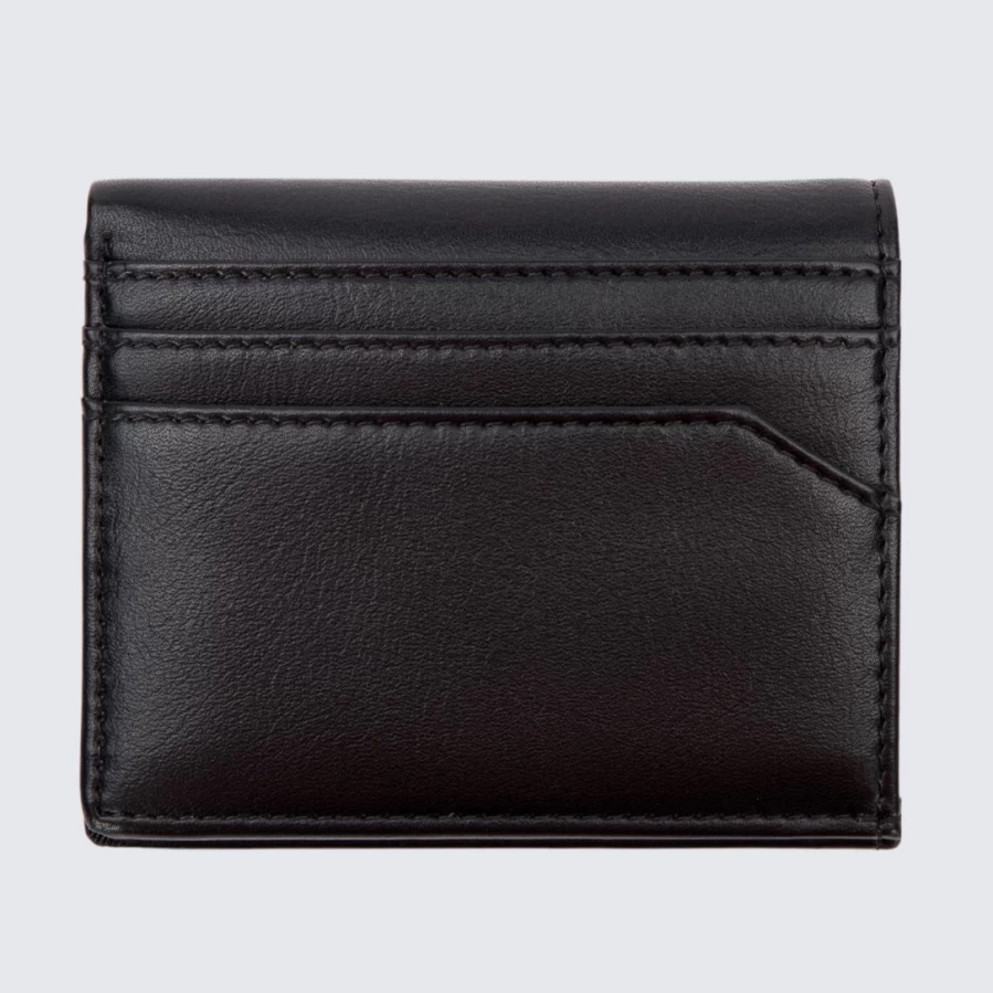 LA ENVIRO Broome Unisex Black Leather Wallet for Men & Women