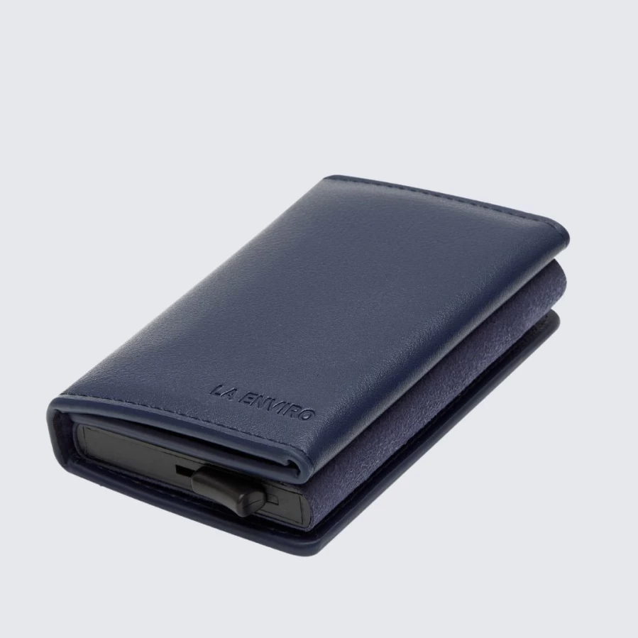 LA ENVIRO Leura 2.0 Unisex Wallet for Men & Women - Stylish Blue RFID Blocking Bifold Wallet