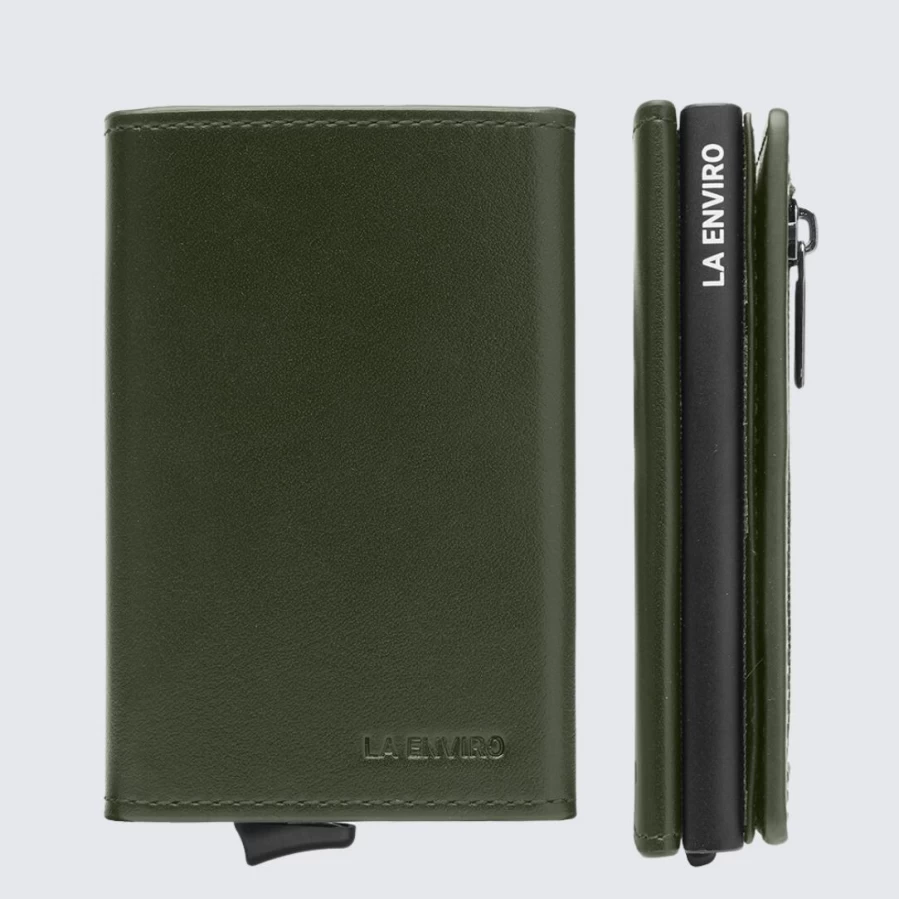 LA ENVIRO Leura 2.0 Eco-Friendly Unisex Wallet - Sustainable Green Bi-Fold Design