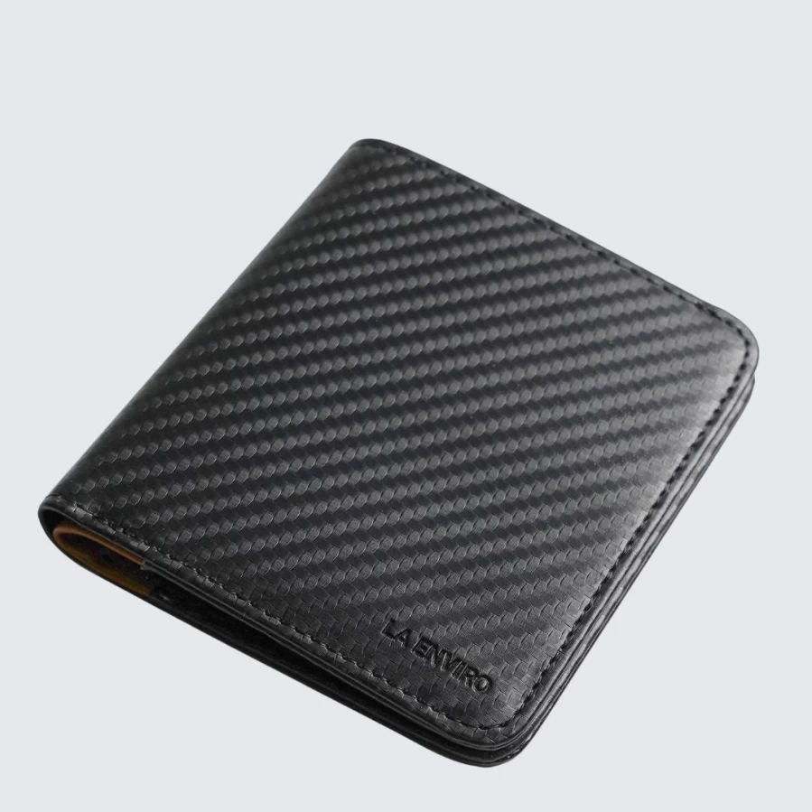 LA ENVIRO Freo Wallet - Premium Carbon Black RFID Blocking Minimalist Wallet for Men