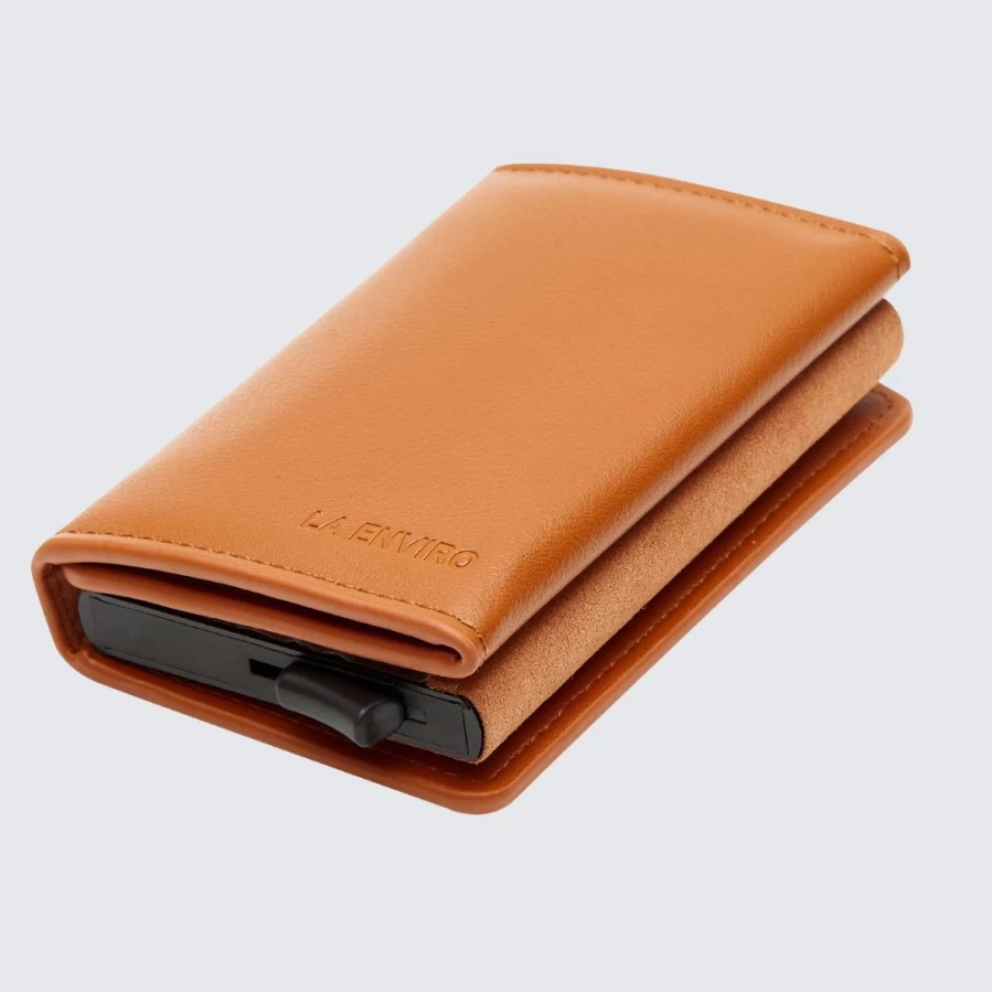 LA ENVIRO Leura 2.0 Unisex Leather Wallet in Tan - Stylish & Durable Bi-Fold Design