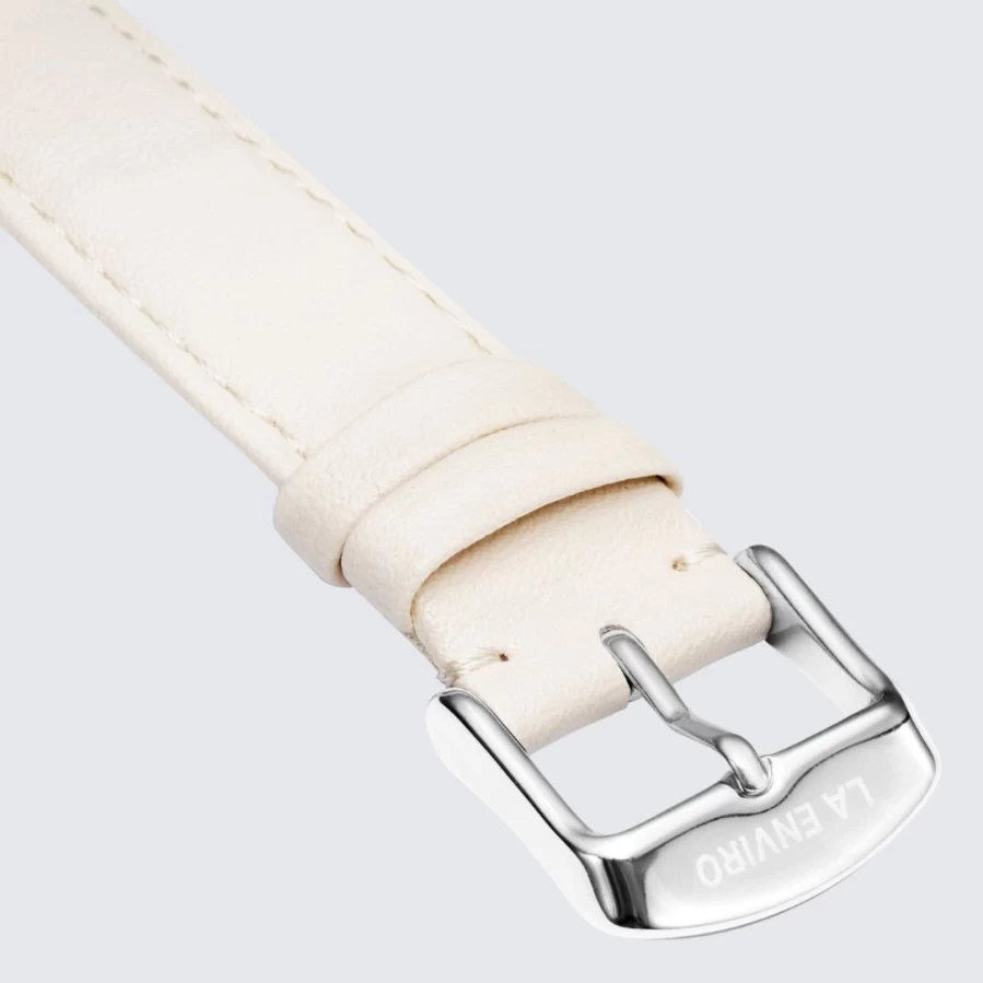 LA ENVIRO 20mm Vegan Leather Watch Band - Eco-Friendly Nude Strap for Apple Watch & Fitbit
