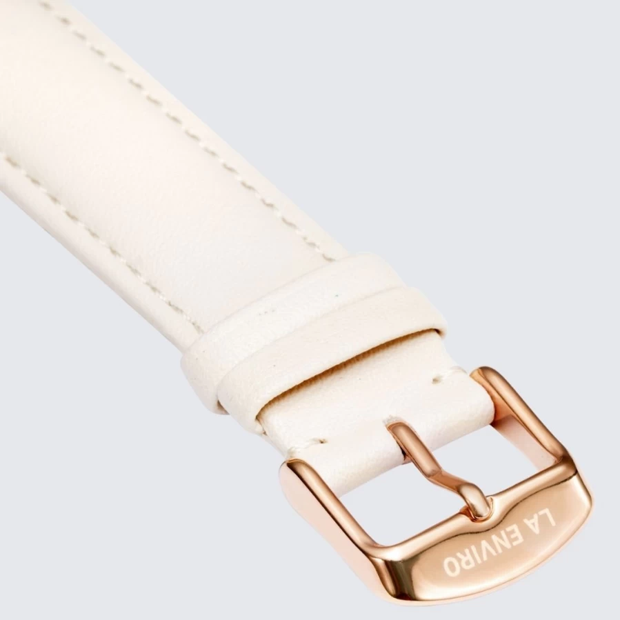 LA ENVIRO 20mm Vegan Leather Watch Band - Eco-Friendly Nude Strap for Apple Watch & Fitbit