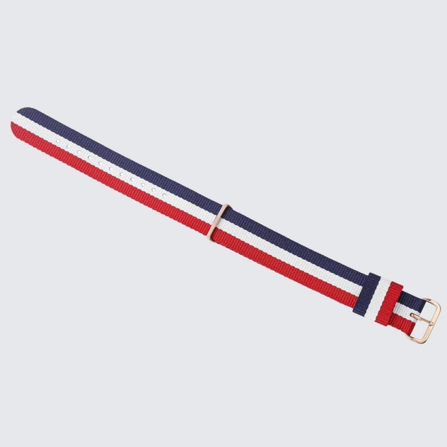 LA ENVIRO 20mm NATO Strap - Red, Blue & White Military Style Watch Band for Men