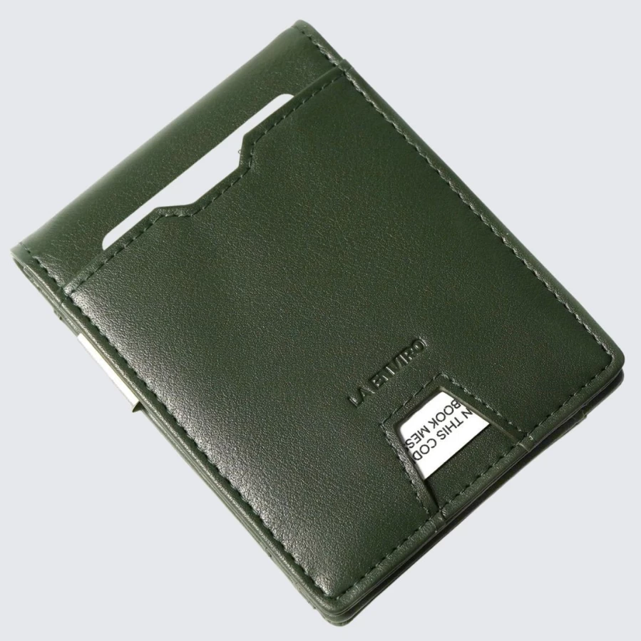 LA ENVIRO Yamba Eco-Friendly Green Wallet – Sustainable RFID Blocking Bifold Wallet for Men & Women