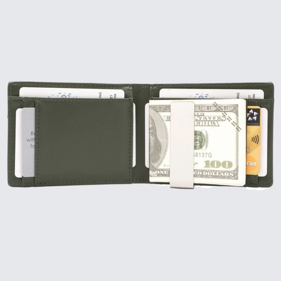 LA ENVIRO Yamba Eco-Friendly Green Wallet – Sustainable RFID Blocking Bifold Wallet for Men & Women