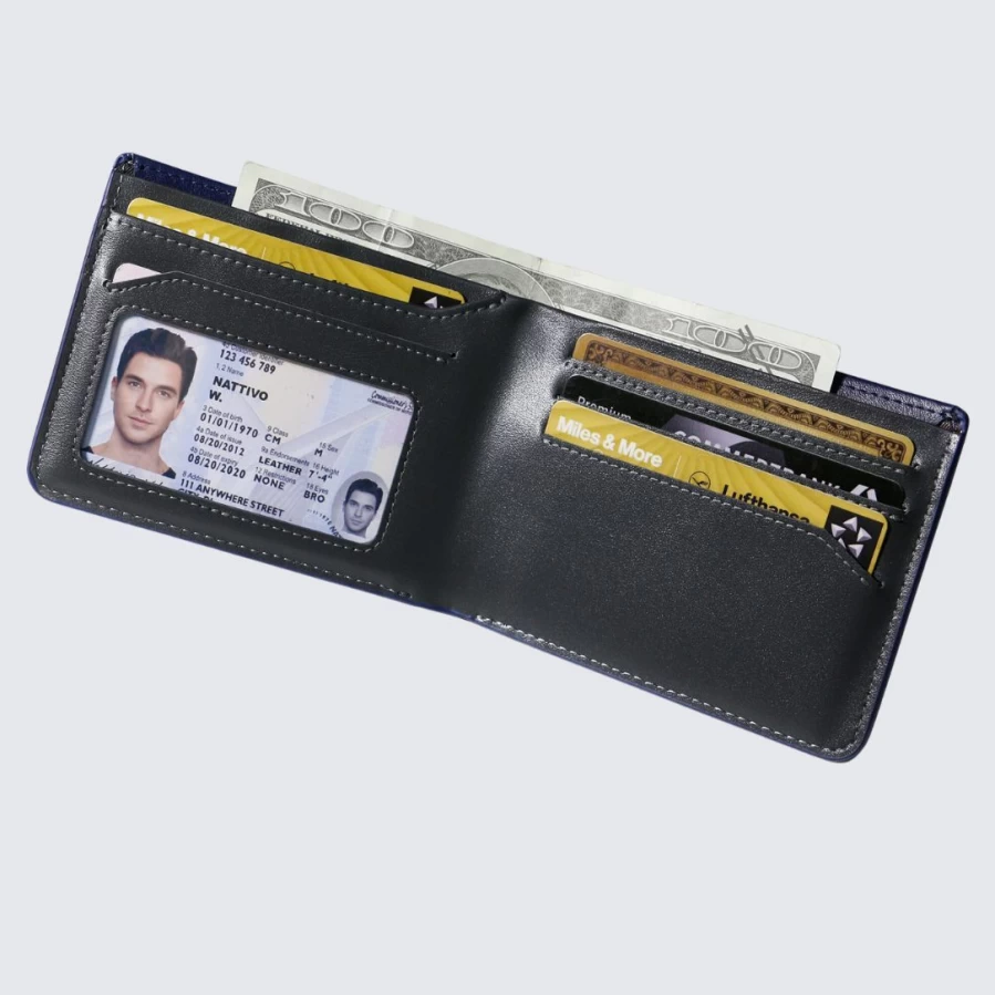 LA ENVIRO Newtown Blue Eco-Friendly Wallet for Men & Women