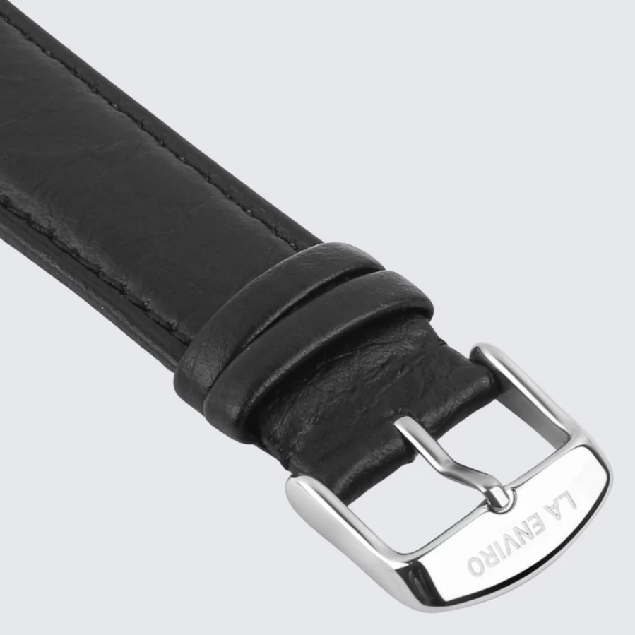 LA ENVIRO 20mm Black Pineapple Leather Watch Band for Apple Watch & Samsung Galaxy