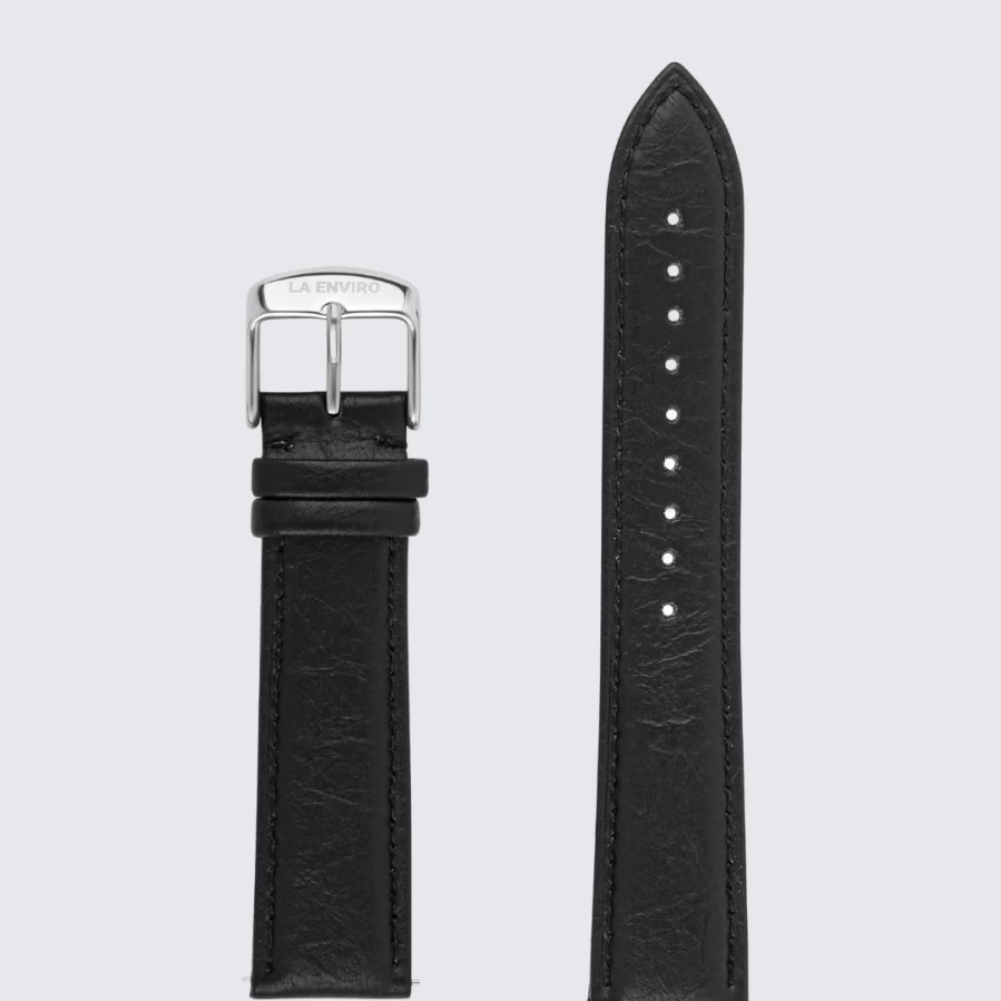 LA ENVIRO 20mm Black Pineapple Leather Watch Band for Apple Watch & Samsung Galaxy