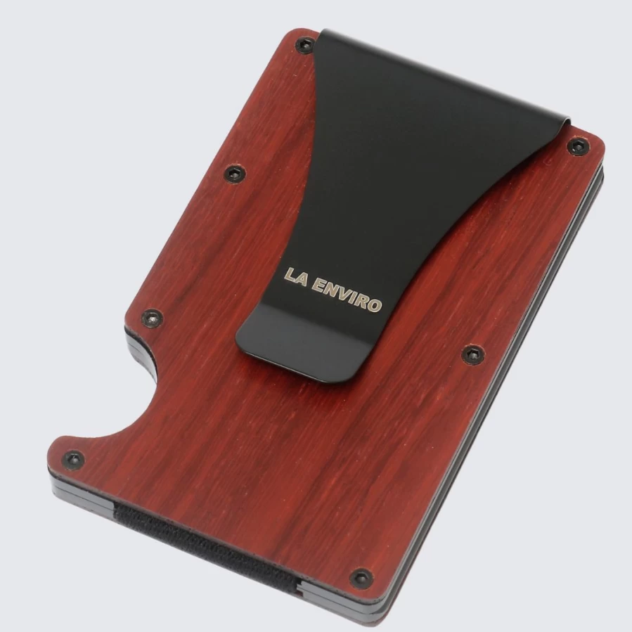 LA ENVIRO Jarrah Wooden Wallet - Handcrafted Sustainable Wood Wallet for Men & Women