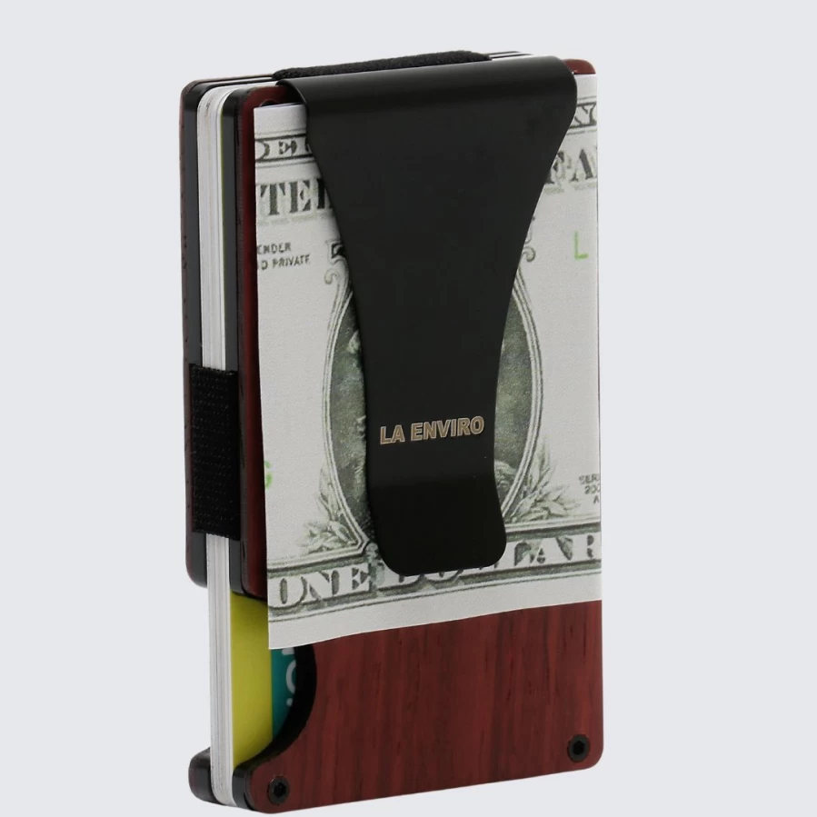 LA ENVIRO Jarrah Wooden Wallet - Handcrafted Sustainable Wood Wallet for Men & Women