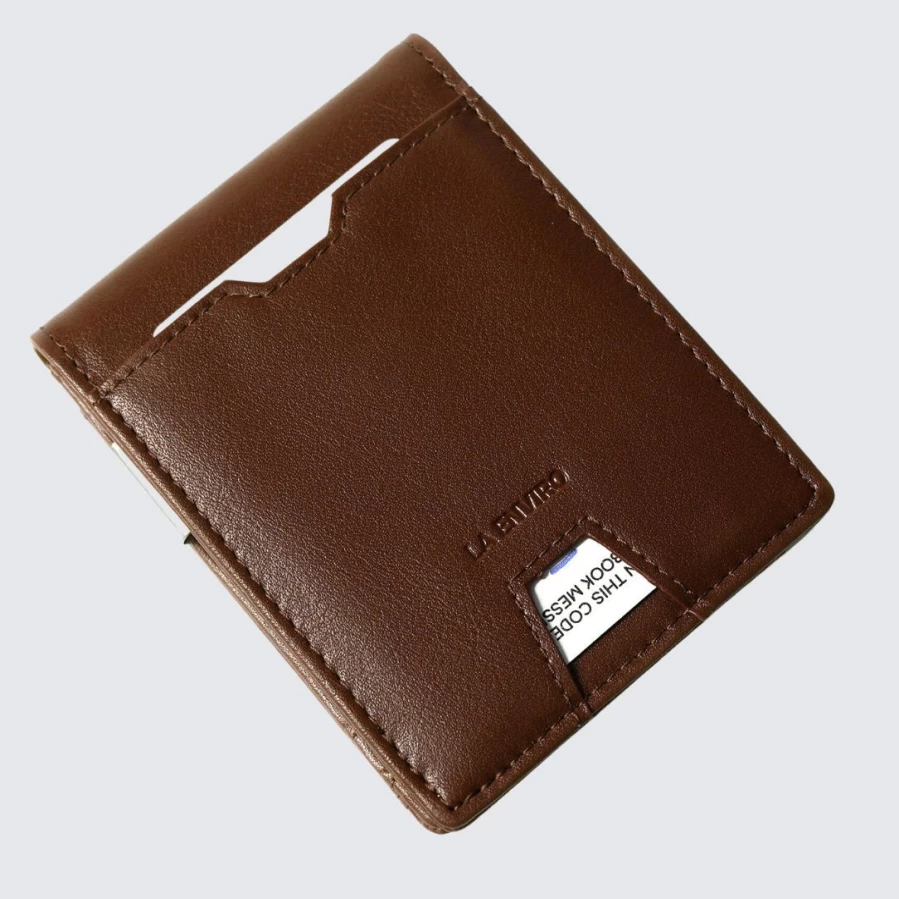 LA ENVIRO Yamba Genuine Leather Brown Wallet for Men & Women - RFID Blocking Bifold