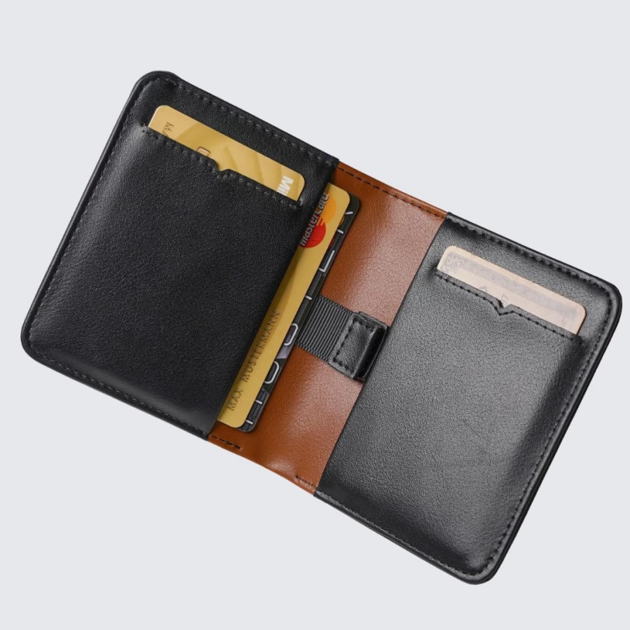 LA ENVIRO Freo Wallet - Slim RFID Blocking Leather Wallet for Men (Black)